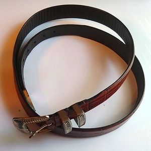 Tulliani Vintage Brown Leather Belt Size 44